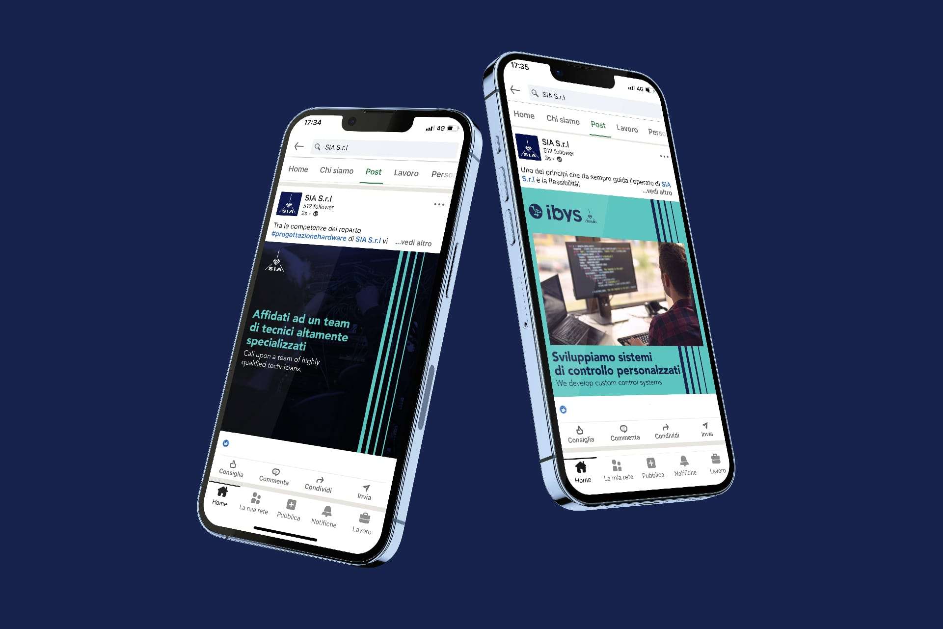Mockup post facebook Square marketing